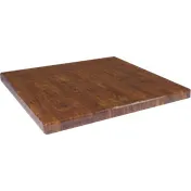 ATS ATR3636-VTW 36x36 Square Resin Table Top, Vintage Walnut Finish, 3/4 Core, 2 Drop Edge 1 image