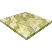 ATS ATR3636-Y/G Square Resin Table Top, 36x36, 2" Drop Edge, Yellow/Green 1 image
