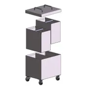 Beech Ovens BCHAD Ash Dolly, dual compartment with casters 1 image