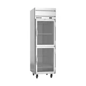 Beverage Air HR1HC-1HG 26" 1-Section Reach-In Refrigerator w/ 2 Glass Half Doors, Top Mount, 1/4 hp, 22 cu. ft. 1 image