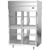 Beverage Air PH2-1BHG-PT Pass-Thru Heated Holding Cabinet, (8) Half Height Glass Doors, 2-Section 1 image