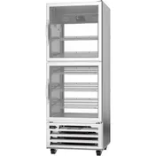 Beverage Air RID18HC-HG 27" 1-Section Pass-Thru Refrigerator w/ 4 Glass Half-Doors, Bottom Mounted, 18.38 cu. ft. 1 image