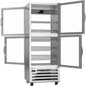 Beverage Air RID18HC-HG 27" 1-Section Pass-Thru Refrigerator w/ 4 Glass Half-Doors, Bottom Mounted, 18.38 cu. ft. 3 image