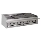 Bakers Pride L-72RS 72" Low Profile Countertop Gas Radiant Charbroiler w/ (16) Burners, 240.000 BTU 1 image