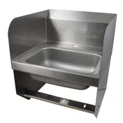 BK Resources BKHS-D-1410-1-SS-BKK 14" Wall Mounted Hand Sink without Faucet - w/Knee Valve Bracket 1 image