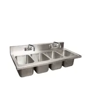 BK Resources DDI4-R5-1014-PG Drop-In Sink, (4) Compartment, 48"W X 24"D, 4" Oc 1 image