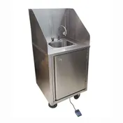 BK Resources MHS-2424-H-DM Handwash Sink, Mobile, Hot Water Only 1 image