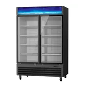 Blue Air BGF49B-HC 2-Glass Door Freezer Merchandiser, 49 cu. ft., Black, Bottom Mount, (2) 1/2 HP 1 image