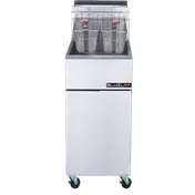 Blue Air BLF4-NG 15" Full Pot Floor Model Natural Gas Fryer w/ 50-lbs Capacity, 120,000 BTU, 4 Burners 1 image
