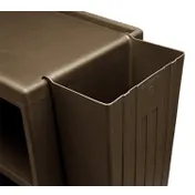 Cambro QCTB110 11 Gallon Dark Brown Trash Container for Service Cart, NSF Certified 1 image