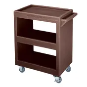 Cambro SC225S131 NSF Dark Brown Polyethylene 3-Shelf Service Cart - 28" x 16" x 32.25" 1 image
