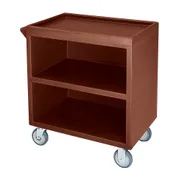 Cambro SC330131 NSF Dark Brown Polyethylene 3-Shelf Service Cart - 33.13" x 20" x 34.63" 1 image
