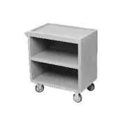 Cambro SC330615 NSF Charcoal Gray Polyethylene 3-Shelf Service Cart - 33.13" x 20" x 34.63" 1 image