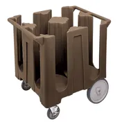 Cambro DC1225131 Dish Caddy Cart, 32.75L x 27.5W x 32H, 240 Plates, Polyethylene, Dark Brown, NSF 1 image