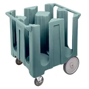 Cambro DC1225401 Slate Blue Polyethylene Dish Dolly Cart, 32-3/4L x 27-1/2W x 32H, 240 Plate Capacity 1 image