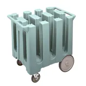 Cambro DC575401 6 Column Slate Blue Polyethylene Dish Caddy Cart 360 Plates 32-5/8"W 1 image