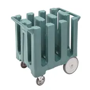 Cambro DC700401 6 Column Poker Chip Dish Caddy Cart, 360 Plates, 32-5/8"W x 23-1/2"L, Slate Blue Polyethylene 1 image