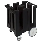 Cambro DC825110 Dish Caddies Cart, 28.75"W x 23.75"L x 32"H, 180 Plates, Black, Polyethylene, NSF 1 image