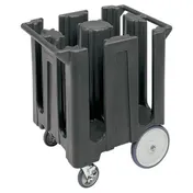 Cambro DC825110 Dish Caddies Cart, 28.75"W x 23.75"L x 32"H, 180 Plates, Black, Polyethylene, NSF 3 image