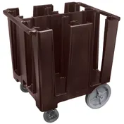 Cambro DCS1125110 Black Versa Dish Caddy, 4 Column, 30-39" Height, Polyethylene, 201-400 Plates 3 image