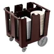Cambro DCS1125110 Black Versa Dish Caddy, 4 Column, 30-39" Height, Polyethylene, 201-400 Plates 4 image