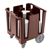 Cambro DCS950131 Dark Brown Polyethylene Versa Dish Caddy, 5 Columns, 30-39 Height, 225-300 Plate Capacity 1 image