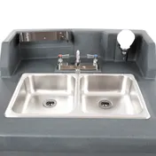 Cambro KSC402191 Camkiosk Hand Sink Cart, with 2 Compartment Sink 7 image