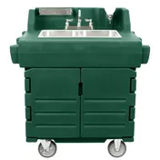 Cambro KSC402519 Camkiosk Hand Sink Cart, with 2 Compartment Sink 1 image