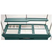 Cambro KVC856192 CamKiosk Polyethylene Granite Green Vending Cart w/ 6 Pan Wells 1 image