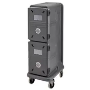 Cambro PCU1000CC615 Pro Cart Ultra Cold Insulated Food Carrier w/ Front Loading, Charcoal Gray, 115v 1 image