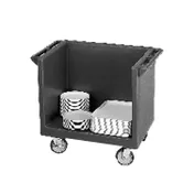 Cambro TDC2029131 Dark Brown Polyethylene Dish Dolly Cart, 38-1/8L x 22-1/4W x 34-1/4H, 1 Compartment, NSF 1 image