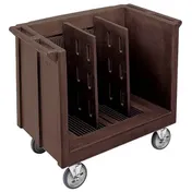 Cambro TDC30110 Adjustable Black Polyethylene Dish Cart, 23.25"W x 38.875"L, 500 lbs, NSF 2 image