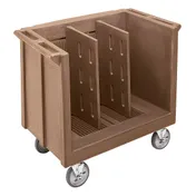 Cambro TDC30157 Adjustable Dish Cart, 23.25"W x 38.875"L, 500 lbs, Polyethylene, Granite Green 1 image