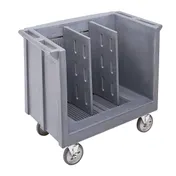 Cambro TDC30191 Adjustable Dish Cart, 23.25"W x 38.875"L, 500 lbs, Granite Gray, Polyethylene 1 image