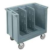 Cambro TDC30401 Slate Blue Polyethylene Dish Dolly Cart, 23.25"W x 38.875"L, 500 lbs Capacity 1 image