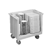 Cambro TDC30615 Charcoal Gray Polyethylene Dish Cart, 23.25"W x 38.875"L, 500 lbs Capacity, Adjustable Dividers 1 image