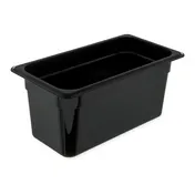 Carlisle 3086203 - StorPlus 5.7-qt Hot Food Pan, 1/3 Size, 6" Deep, Black PEF Heat-Resistant 380°F 1 image