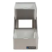 Carlisle B4702INL San Jamar Condiment Center, 6.125"W x 12"D x 8"H, 2-Tier Steel with 1-Quart Lids 1 image