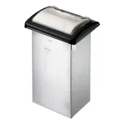 Carlisle H2005CLBK Napkin Dispenser, 7-1/5" x 8-4/5" x 20", 750+ Napkins, Steel Box, ABS Faceplate 1 image