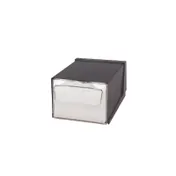 Carlisle H3001CLBK Napkin Dispenser 7-5/8"L x 11"W x 5-1/2"H 300 Napkins Black Steel Clear Faceplate 1 image