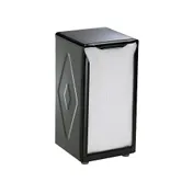Carlisle H900BK Napkin Dispenser, 3-3/4"L x 4"W x 7-1/2"H, 150, Stainless Steel Black 1 image