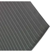 Carlisle KM4360BK San Jamar Sponge Floor Runner, 3' x 60', 3/8" Thick, Vinyl, Black 1 image