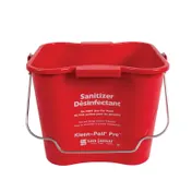 Carlisle KPP256RD San Jamar Kleen-Pail Pro 8 Qt Red Plastic Bucket with Drop Handle, NSF Certified 1 image