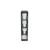 Carlisle L2203 Lid/Straw Tower, 5-1/2"L x13"W x24-1/2"H, Black PS, 3 Lid & 1 Straw Compartments 1 image