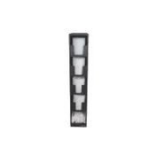 Carlisle L2204 EZ-Fit Lid & Straw Tower, 5-1/2" L x 13" W x 30" H, Black PS, 4 Lid + 1 Straw Comp. 1 image