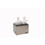 Carlisle P9712 - Pump Center, 10-1/8"W x 7-7/8"D x 12-1/2"H, 2 x 2.5Qt Black 304 SS Pumps, 2 Heads 1 image