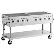 Comstock-Castle CS-GBBQ-60 61" Portable Outdoor Grill w/ (8) Burners, 120.000 BTU 1 image