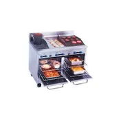 Comstock-Castle F33018-30-1.5RB 60" Gas Restaurant Range w/ (2) Open Burners, (1) 30" Griddle, (1) 18" Charbroiler, (1) Standard Oven, (1) Space Saver Oven, 220.000 BTU  1 image