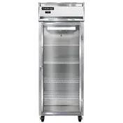 Continental Refrigerator 1FENGD 28" 1-Glass Door Reach-In Freezer, Top Mounted, 21 cu. ft., Stainless Steel Front, Aluminum Interior & Exterior 1 image