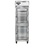 Continental Refrigerator 1FNSSGDHD 26" 1-Section Reach-In Freezer, 2 Half Glass Doors, Stainless Steel, Top Mounted, 20 cu. ft. 1 image